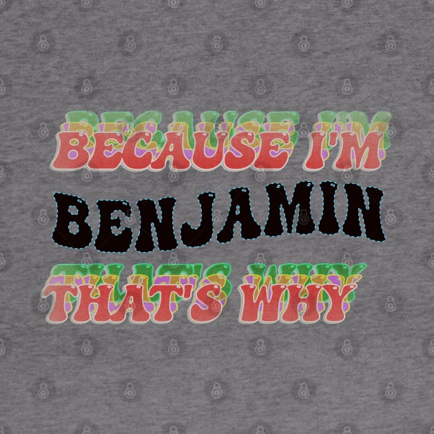 BECAUSE I'M BENJAMIN : THATS WHY by elSALMA